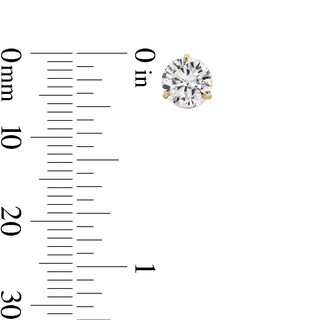 14K Solid Gold 6mm CZ Solitaire Martini Studs