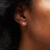 Thumbnail Image 2 of 14K Gold CZ Square Studs