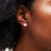 Thumbnail Image 2 of 14K Gold CZ Square Studs