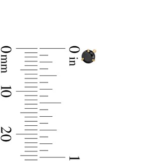 14K Gold CZ Black Martini Studs