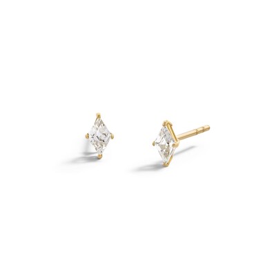 10K Gold CZ Rhombus Studs