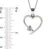 Thumbnail Image 5 of Sterling Silver Heart Birthstone Open Heart Engravable Pendant Necklace