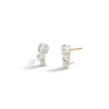 Thumbnail Image 1 of 10K Semi-Solid Gold CZ Graduated Studs
