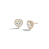 Thumbnail Image 1 of 10K Gold CZ Heart Halo Studs