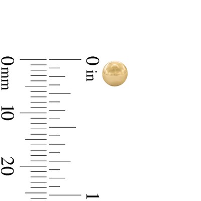 10K Hollow Gold Ball Studs