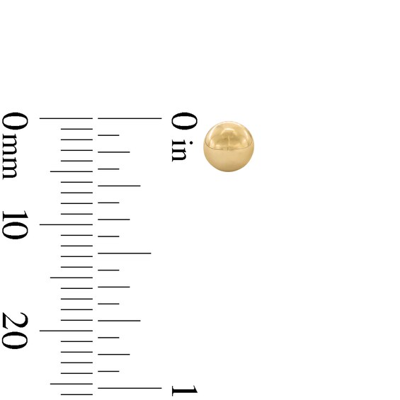 10K Hollow Gold Ball Studs