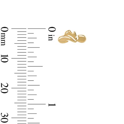 10K Solid Gold Cowboy Hat Studs
