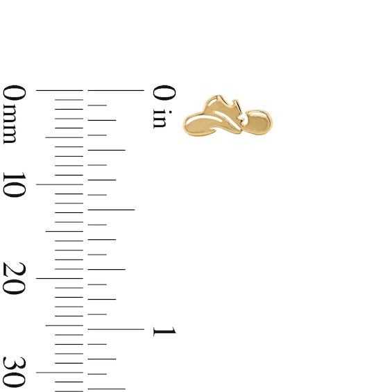 10K Solid Gold Cowboy Hat Studs