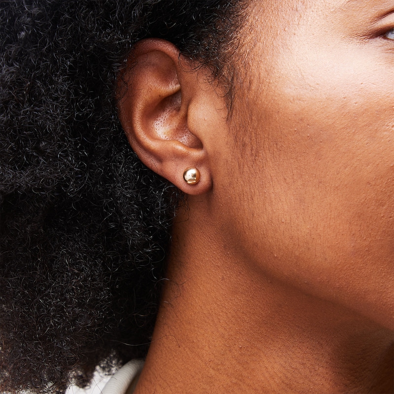 Main Image 2 of 10K Hollow Gold Ball Studs