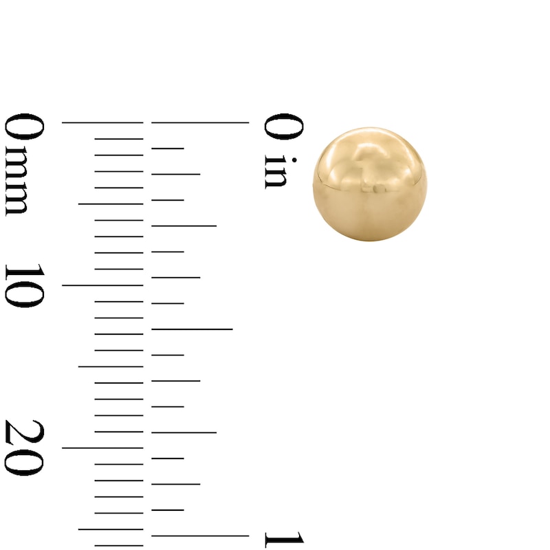 Main Image 3 of 10K Hollow Gold Ball Studs