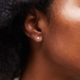10K Gold CZ Studs and Continuous Hoops Set
