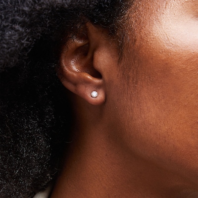 10K Gold CZ Studs and Continuous Hoops Set