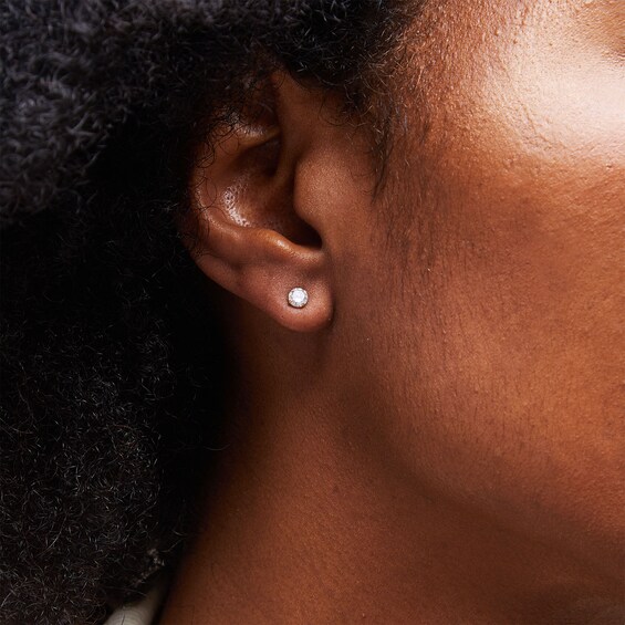 10K Gold CZ Studs and Continuous Hoops Set