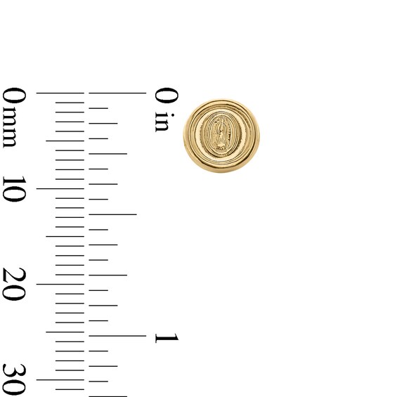 10K Solid Gold Our Lady of Guadalupe Studs