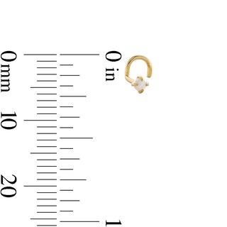 14K Gold Simulated Opal Nose Set - 22G