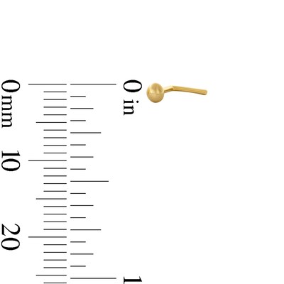 14K Gold Puff Studs Set - 22G