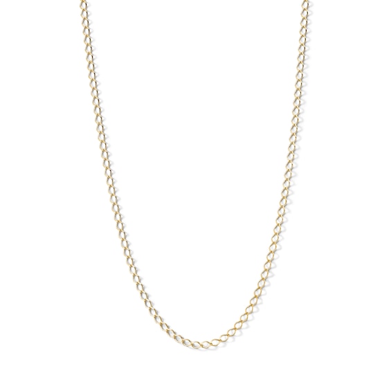 10K Solid Gold Oval Link Chain - 16"