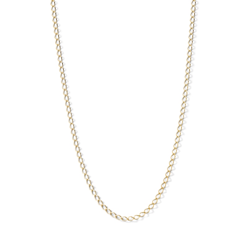 10K Solid Gold Oval Link Chain - 16"
