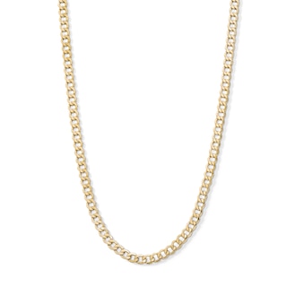 10K Hollow Gold Curb Chain - 22"