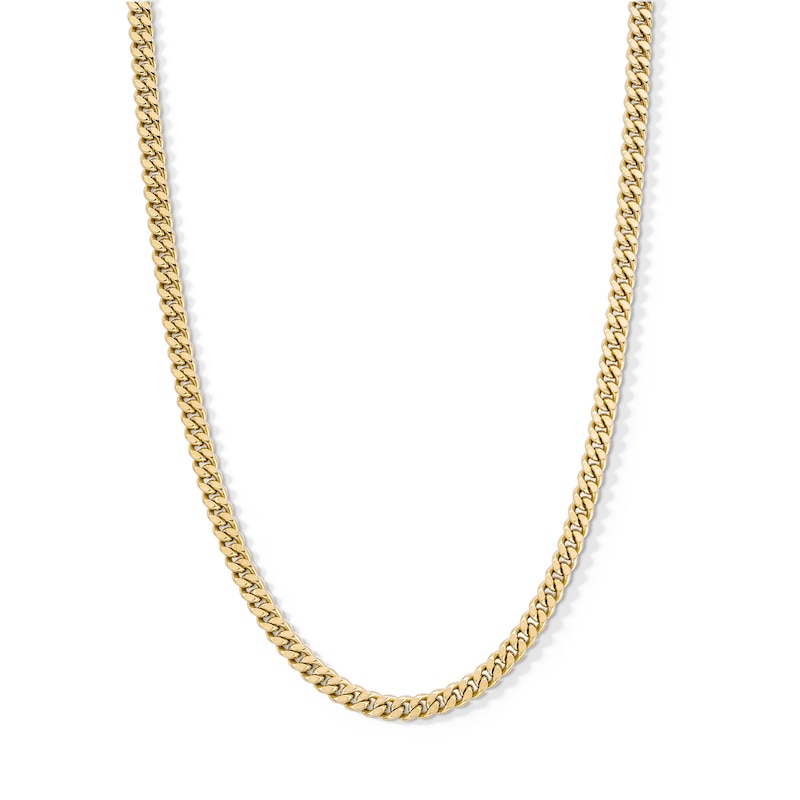 10K Hollow Gold Diamond-Cut Curb Chain - 22"