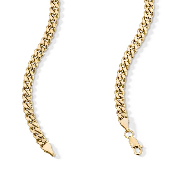 10K Hollow Gold Diamond-Cut Curb Chain - 22"