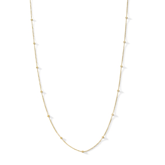 10K Solid Gold Saturn Chain - 20"