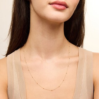 10K Solid Gold Saturn Chain - 20"