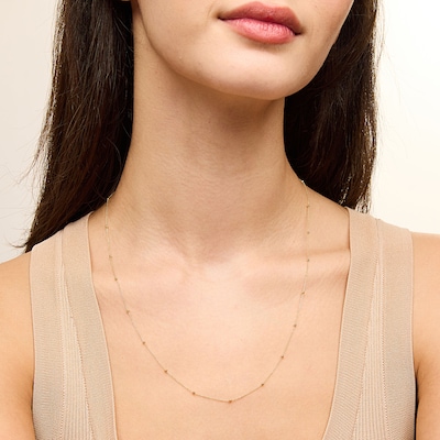 10K Solid Gold Saturn Chain - 20"