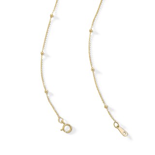 10K Solid Gold Saturn Chain - 20"