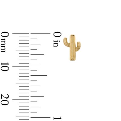 10K Gold Cactus Studs