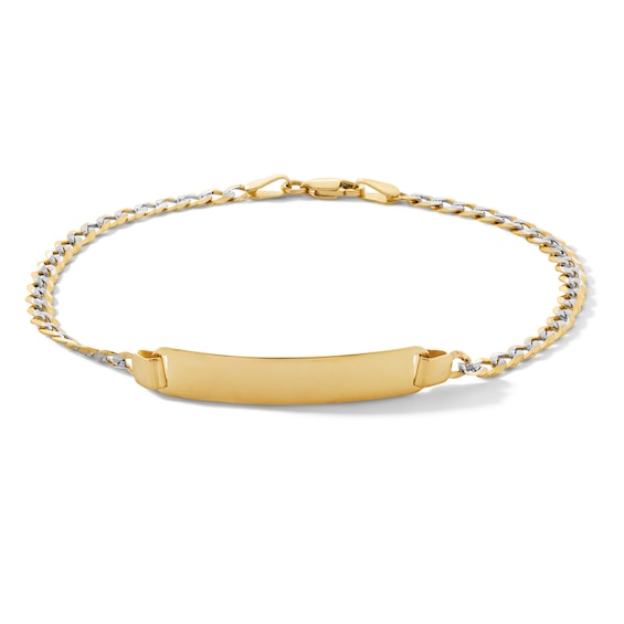 10K Solid Gold Curb ID Bracelet - 7.5"