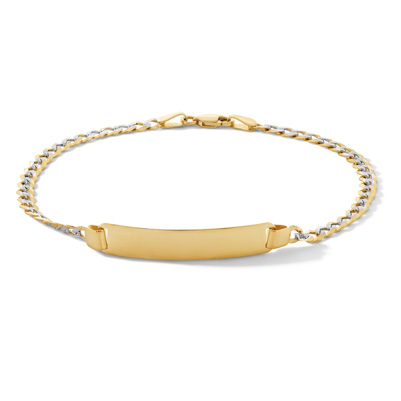 10K Solid Gold Curb ID Bracelet - 7.5"