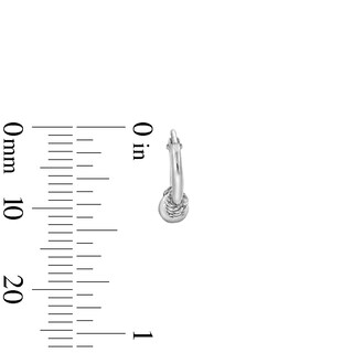 Sterling Silver Hollow Bali Continuous Hoop Set