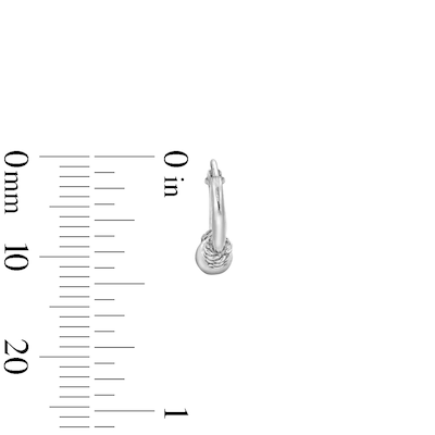Sterling Silver Hollow Bali Continuous Hoop Set