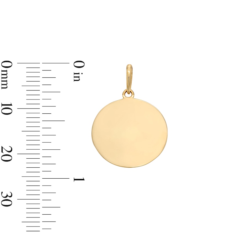 Main Image 2 of 10K Gold Disk Necklace Charm