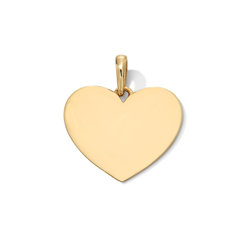 10K Gold Heart Necklace Charm