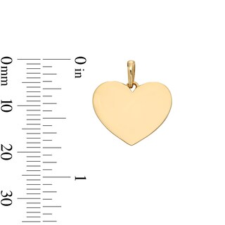 10K Gold Heart Necklace Charm