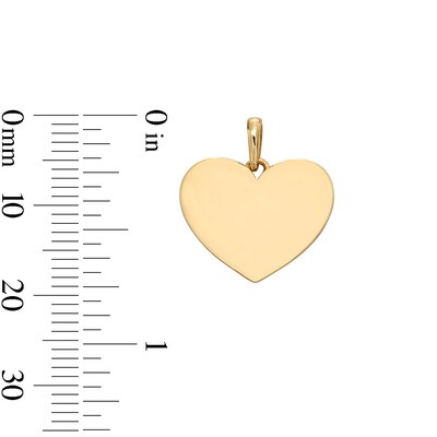 10K Gold Heart Necklace Charm