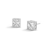 Thumbnail Image 1 of Sterling Silver CZ Square Bezel Solitaire Studs