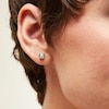 Thumbnail Image 2 of Sterling Silver CZ Square Bezel Solitaire Studs