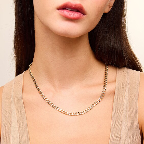​​​​​​​10K Semi-Solid Pavé Cuban Chain - 18"