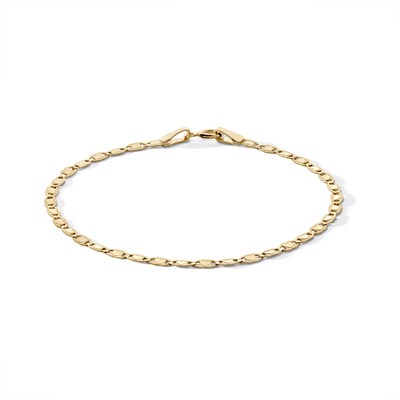 Child's 10K Solid Gold Valentino Chain Bracelet Made in Italy