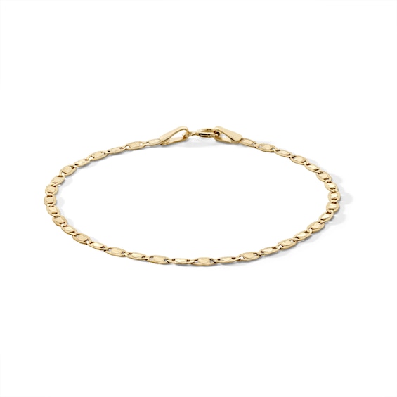 Child's 10K Solid Gold Valentino Chain Bracelet Made in Italy - 6"