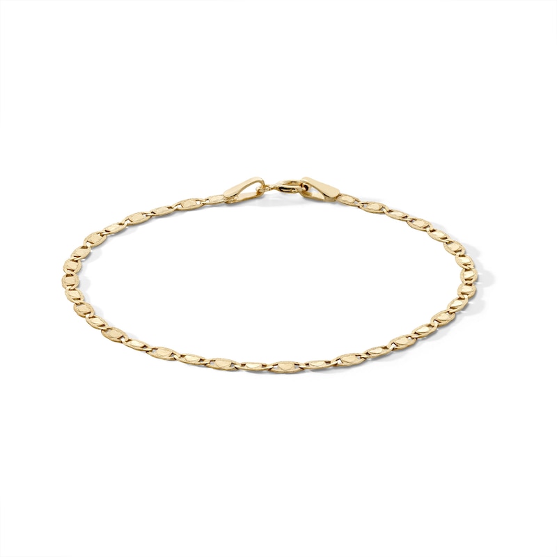 Child's 10K Solid Gold Valentino Chain Bracelet Made in Italy