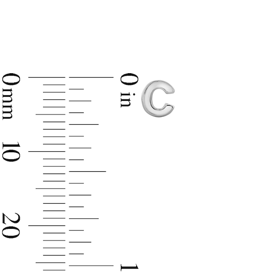 Sterling Silver Initial "C" Studs
