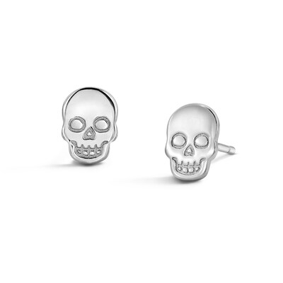 Sterling Silver Skull Studs