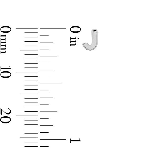 Sterling Silver Initial "J" Studs