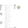 Thumbnail Image 4 of 10K Solid Gold CZ Flower Flat Back Studs