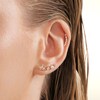 Thumbnail Image 2 of 10K Solid Gold CZ Square Flat Back Studs