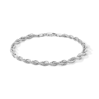 Sterling Silver Loose Rope Chain Bracelet Made in Italy - 8.5"